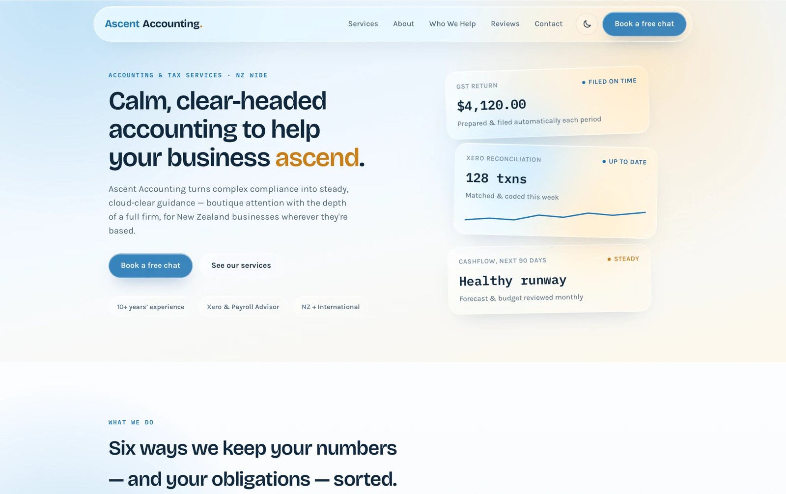 Ascent Accounting website